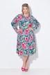 Midi dress, floral pattern, double hem flounce