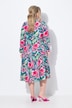 Midi dress, floral pattern, double hem flounce