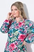 Midi dress, floral pattern, double hem flounce