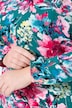 Midi dress, floral pattern, double hem flounce
