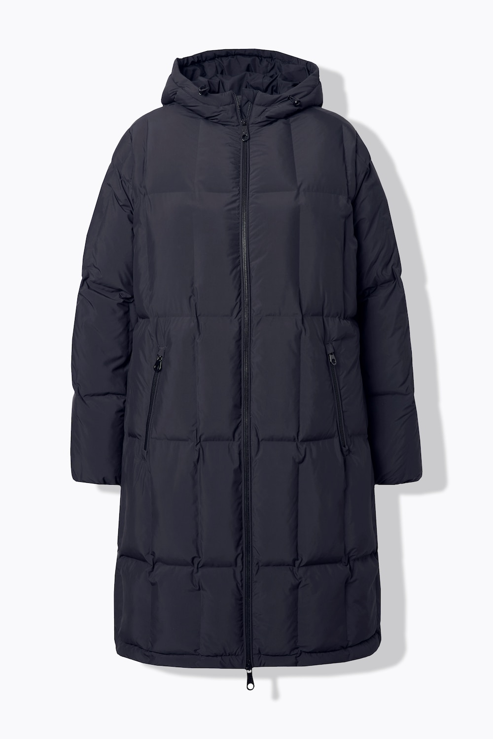 Stora storlekar HYPRAR Quiltad kappa, Dam, svart, storlek: 54/56, Polyester, Ulla Popken