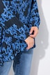 Geplooide blouse, opschrift, A-lijn, overhemdkraag, lange mouwen