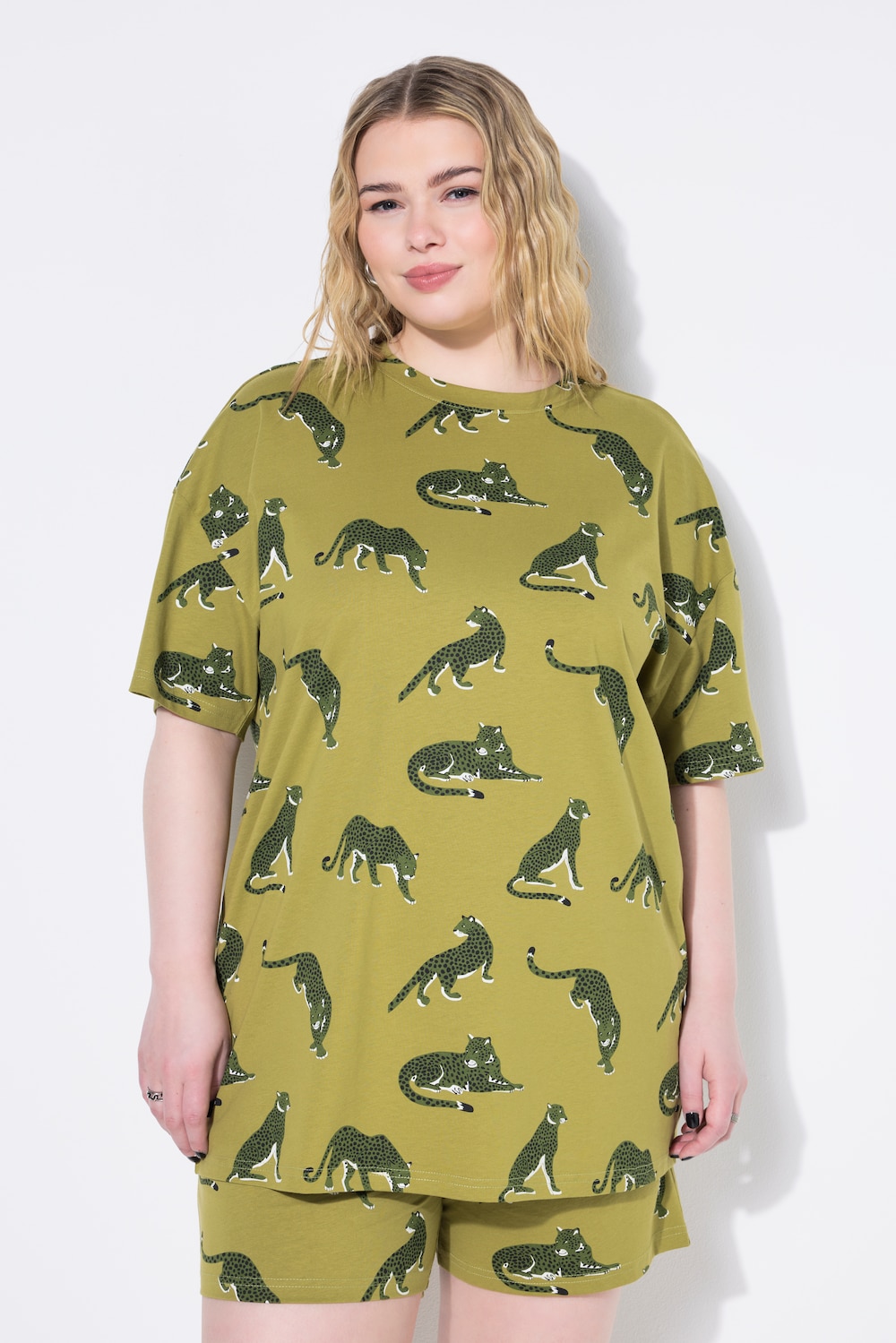 Große Größen Schlafanzug, Damen, grün, Größe: 50/52, Baumwolle, Studio Untold