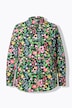 Blouse, bloemen, gobletkraag, V-hals, lange mouw
