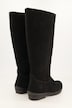 Veloursleder-Stiefel, XXL-Schaft, Warmfutter, Weite H