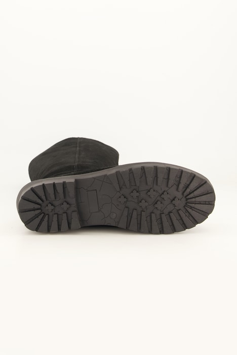 Veloursleder-Stiefel, XXL-Schaft, Warmfutter, Weite H