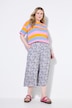 Culotte, wide legs, alloverprint og elastisk linning