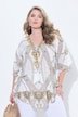 Blusenkaftan, Loose Fit, Allovermuster