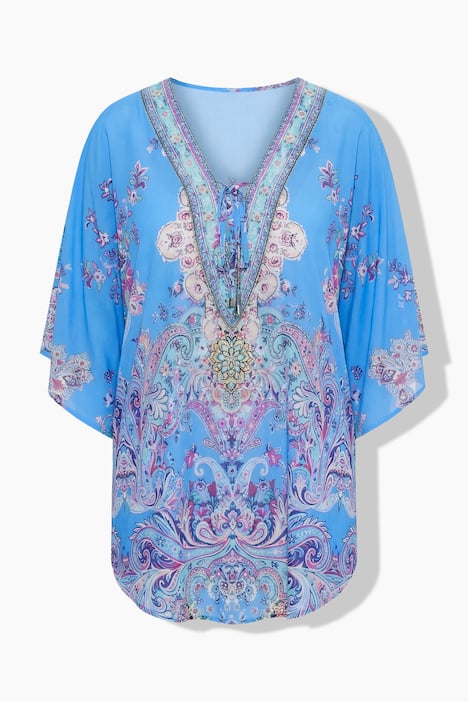 Blouse esprit caftan, coupe Loose Fit et imprimé all-over