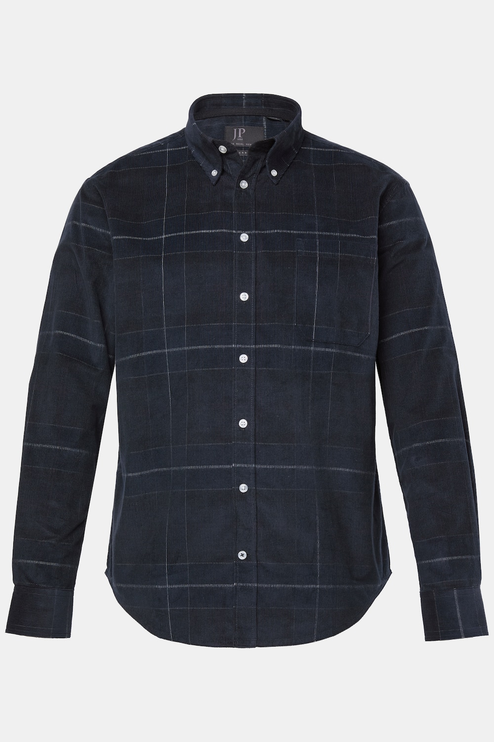 JP 1880 Cord-Karohemd, Langarm, Buttondown-Kragen, Modern Fit, bis 8 XL