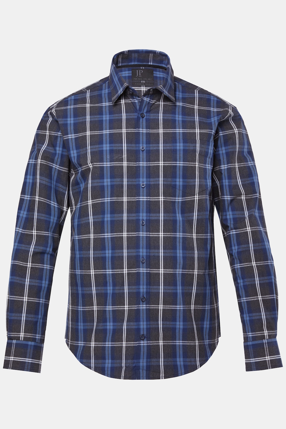JP 1880 Karohemd, Langarm, Kentkragen, Modern Fit, bis 8 XL