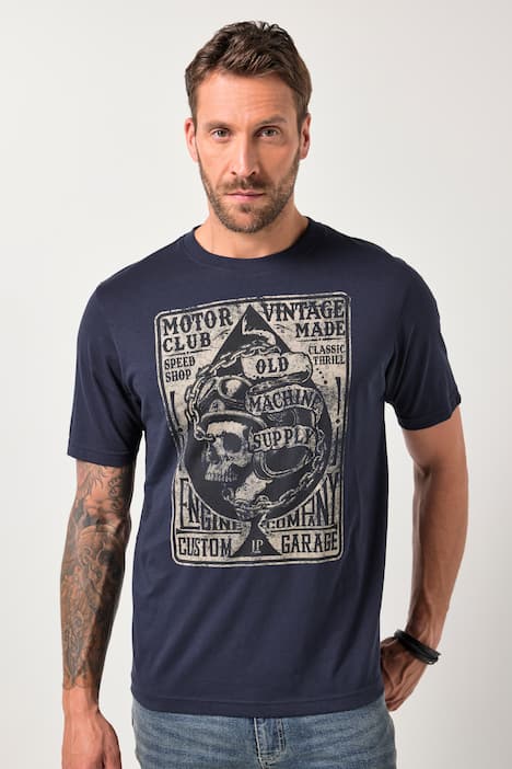 JP1880-T-paita, lyhyet hihat, printti rinnassa, suurin koko 8XL