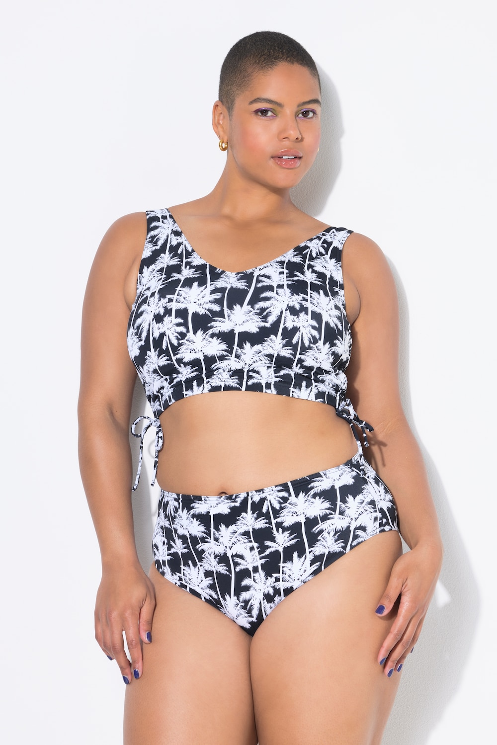 Große Größen Bikini-Slip, Damen, schwarz, Größe: 44, Polyester/Synthetische Fasern/Elasthan, Studio Untold
