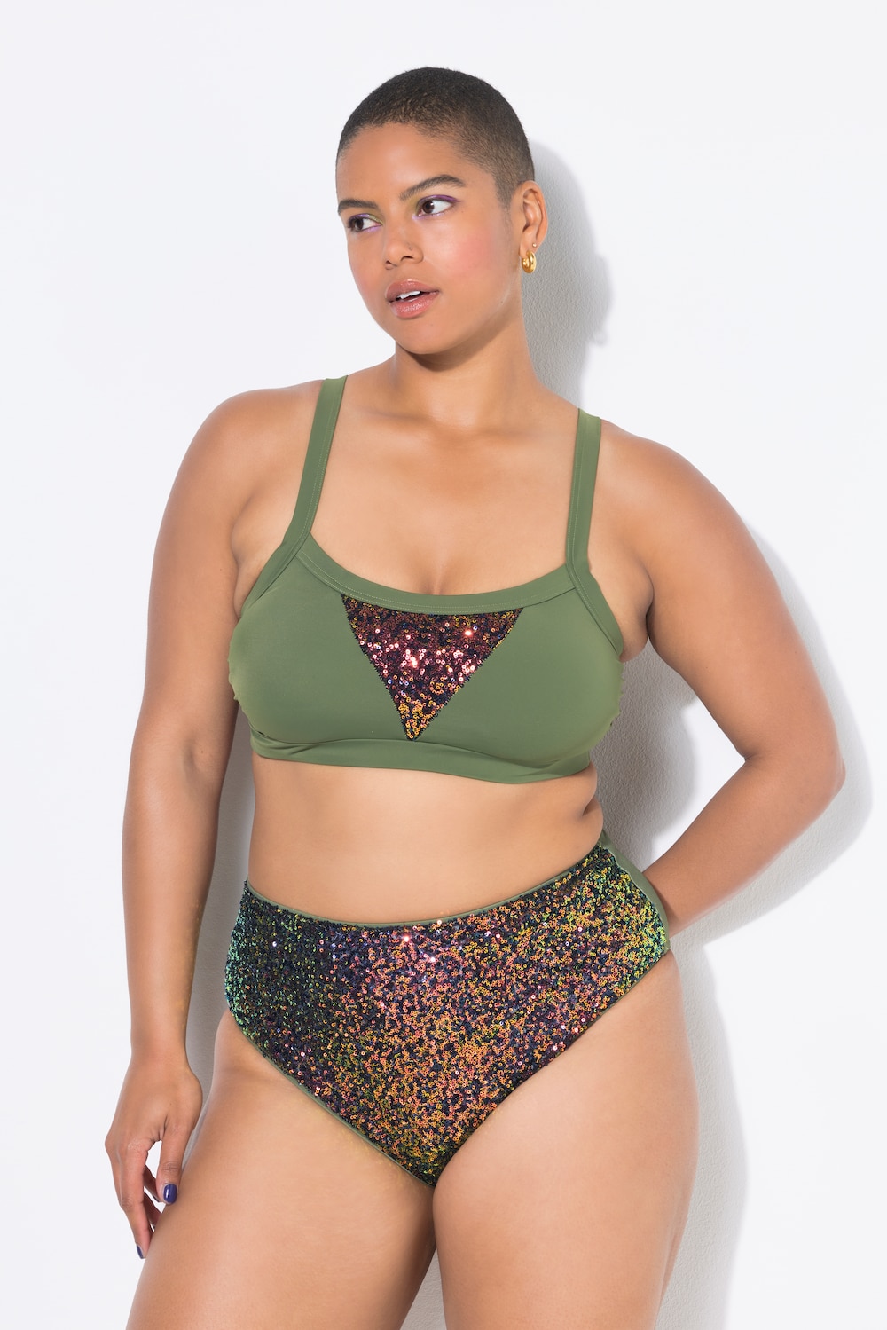 Bikini-Top, Softcups, Pailletten, Shaping