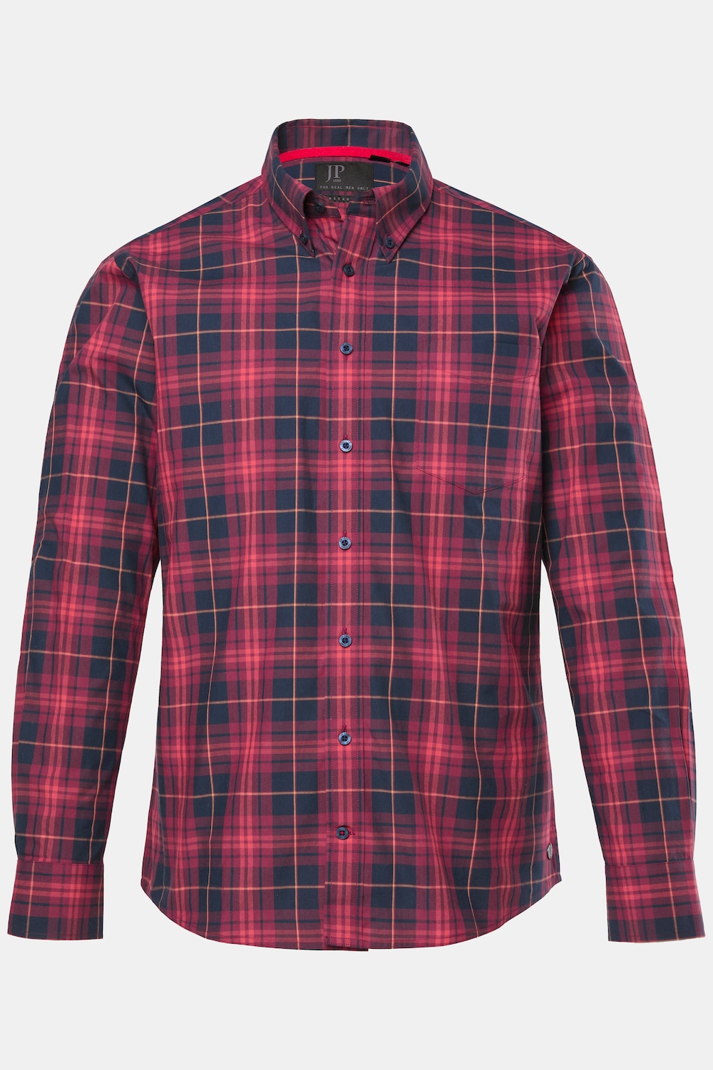 JP1880 Karohemd, Langarm, Buttondown-Kragen, Modern Fit, bis 8 XL