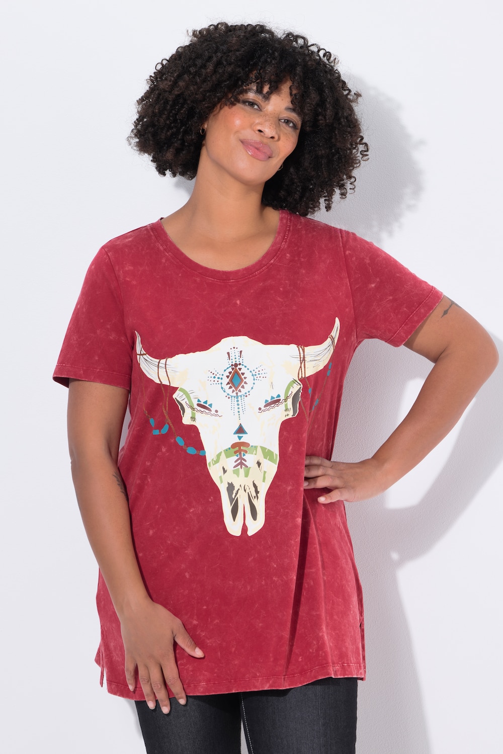 T-shirt, comfort fit, koeschedelprint