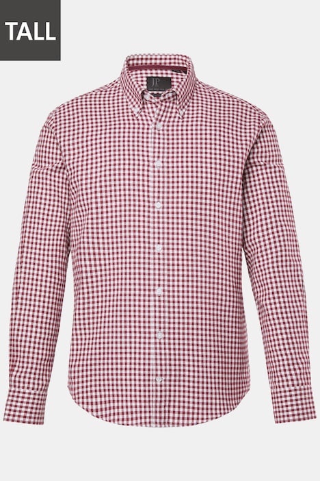 JP1880 Karo-Flanellhemd, Langarm, Buttondown-Kragen, Modern Fit, bis 8 XL