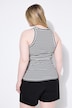 Camiseta sin mangas, forma estrecha, jersey acanalado, rayas horizontales