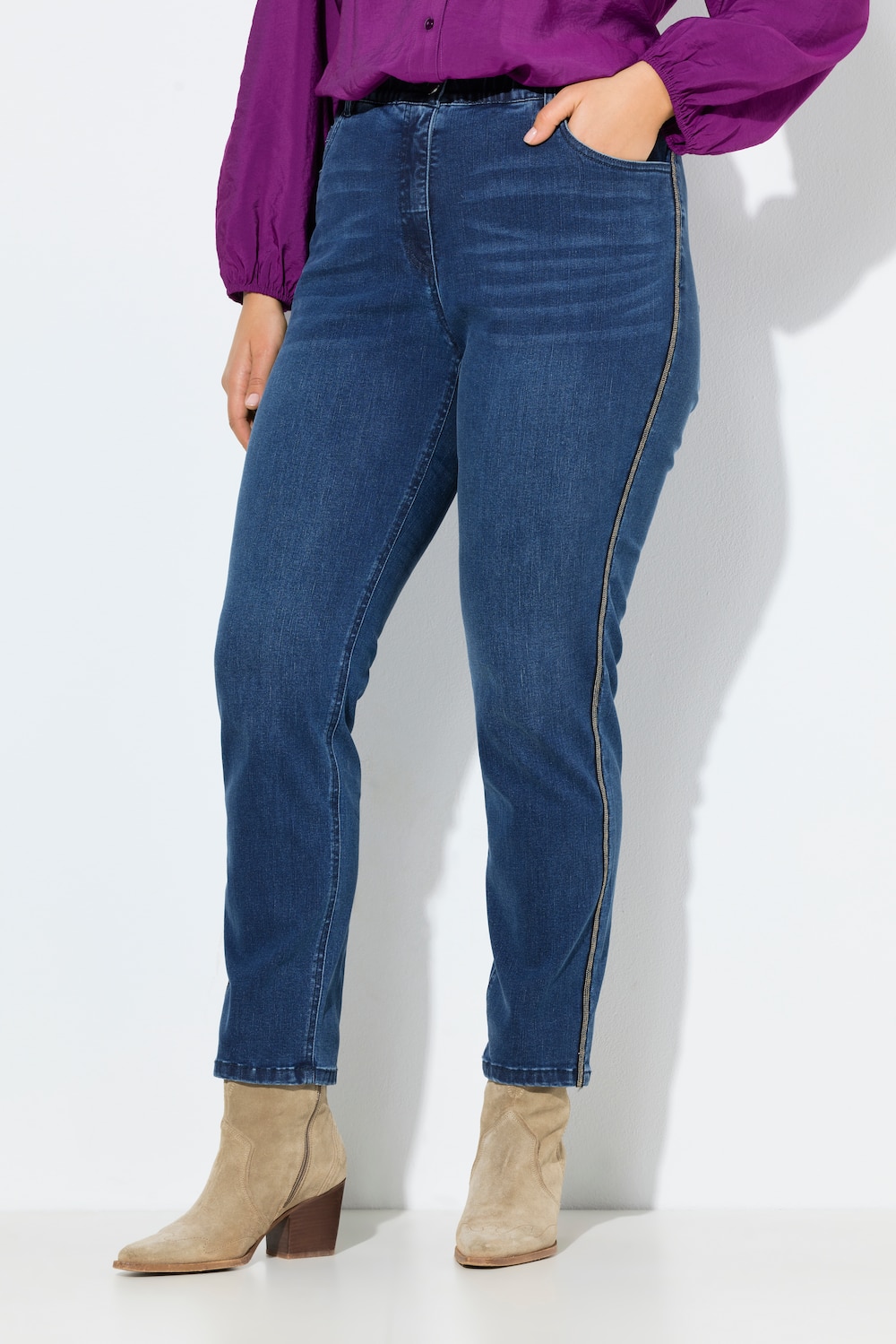 Große Größen Jeans Mia, Damen, blau, Größe: 31, Baumwolle, Ulla Popken