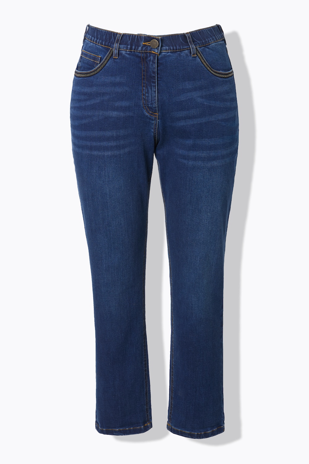 Stora storlekar Boyfriend-jeans, Dam, blå, storlek: 42, Bomull, Ulla Popken