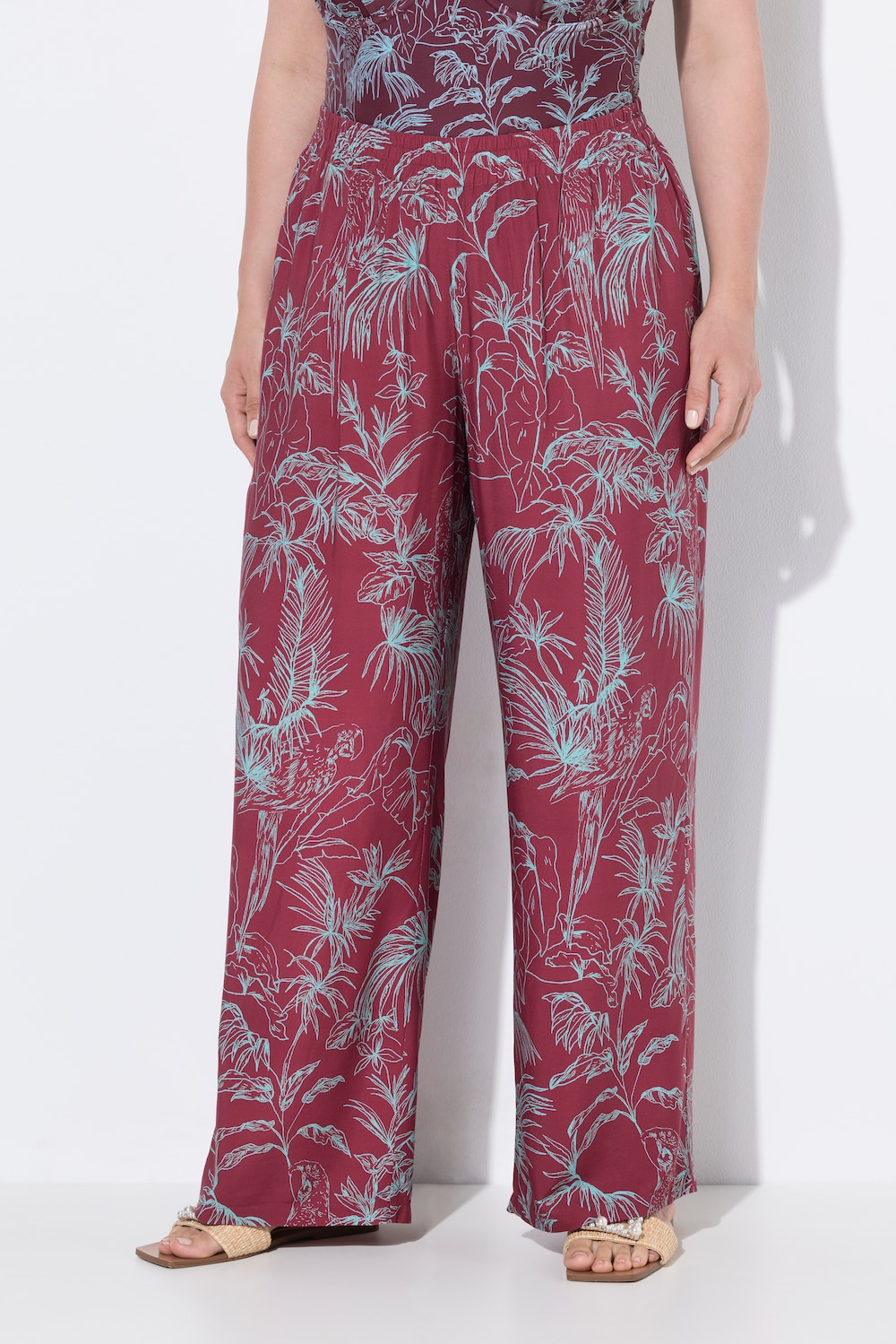 Große Größen Palazzohose, Damen, braun, Größe: 54/56, Viskose, Ulla Popken