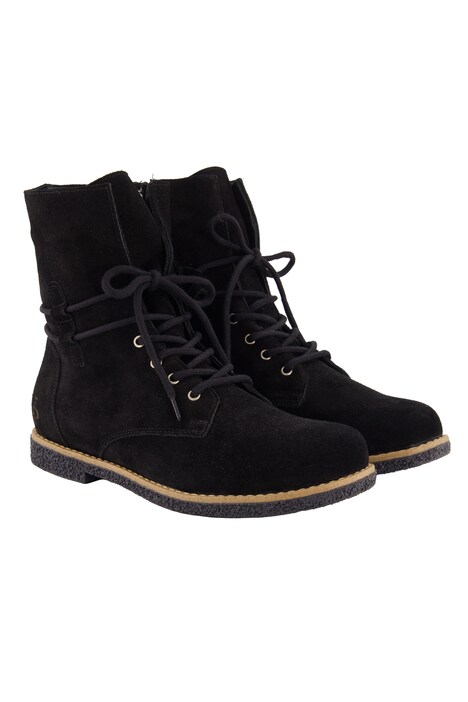 Ankle boots, suede, zip, width H