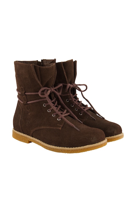 Ankle boots, suede, zip, width H