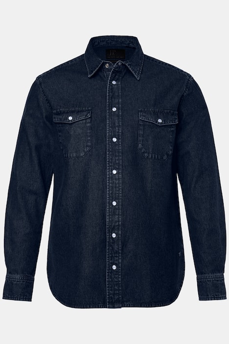 JP1880 color-denim overhemd FLEXNAMIC®, lange mouwen, kentkraag, Modern-Fit, tot 8XL