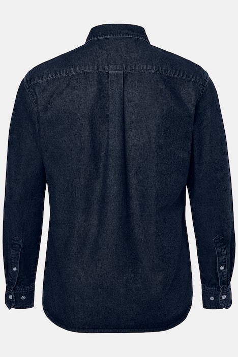 JP1880 color-denim overhemd FLEXNAMIC®, lange mouwen, kentkraag, Modern-Fit, tot 8XL