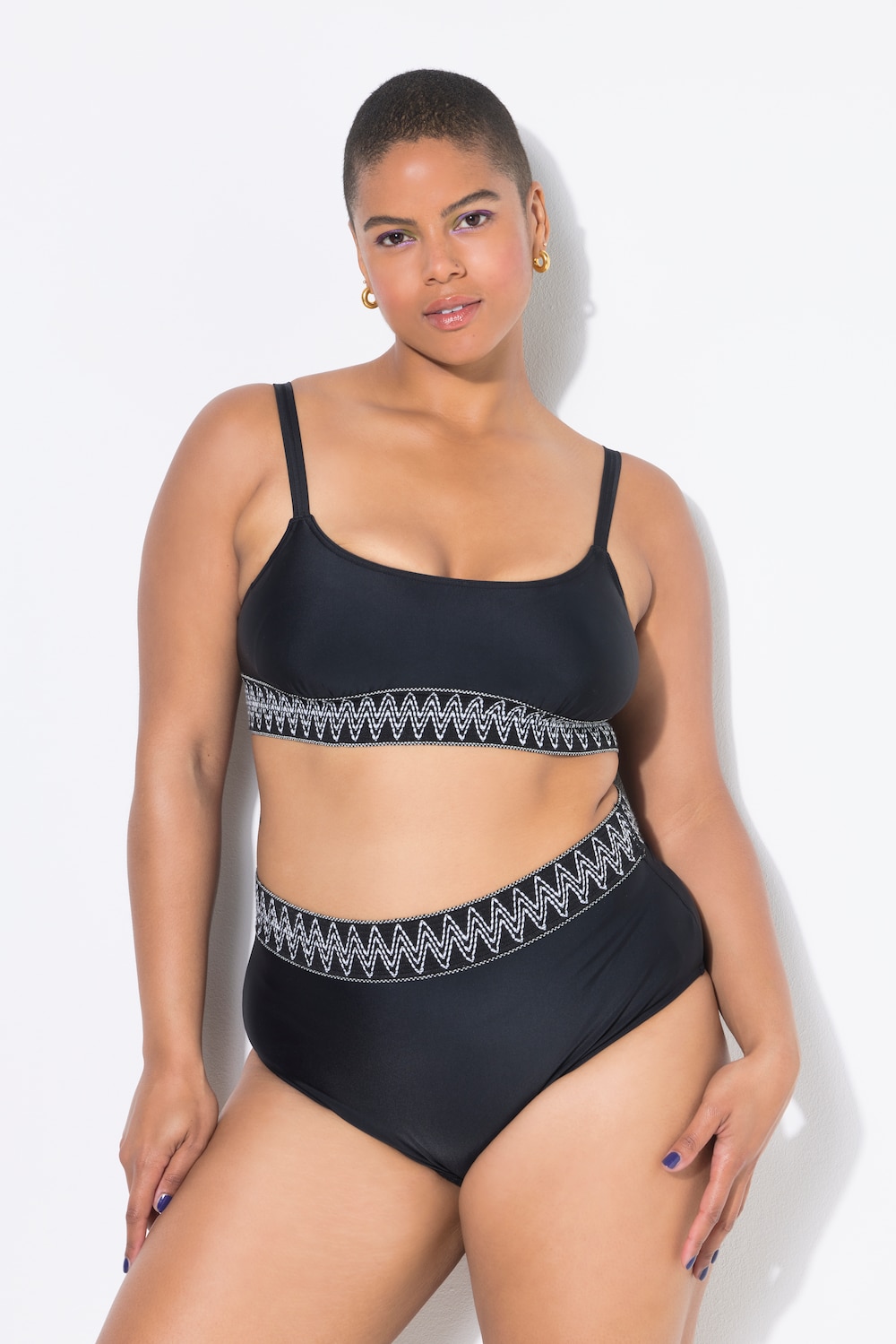 Große Größen Bikini-Top, Damen, schwarz, Größe: 54, Polyester/Synthetische Fasern/Elasthan, Studio Untold