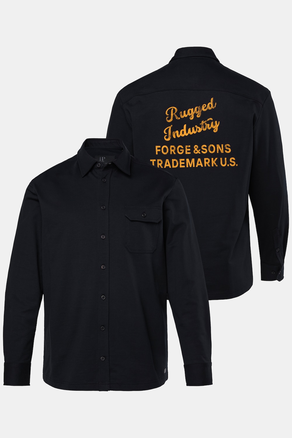 JP1880 Sweathemd, Workwear, Langarm, Modern Fit, Kentkragen, Rückenprint, bis 8 XL