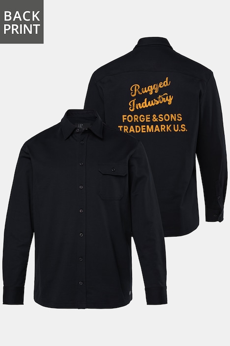 JP1880 Sweathemd, Workwear, Langarm, Modern Fit, Kentkragen, Rückenprint, bis 8 XL