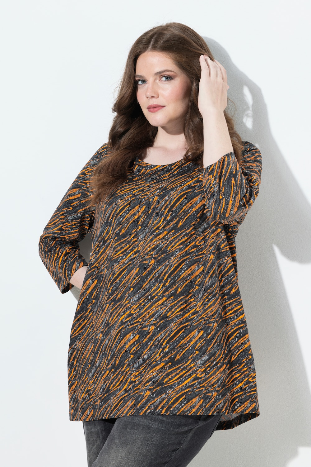 Große Größen Shirt, Damen, orange, Größe: 54/56, Baumwolle, Ulla Popken