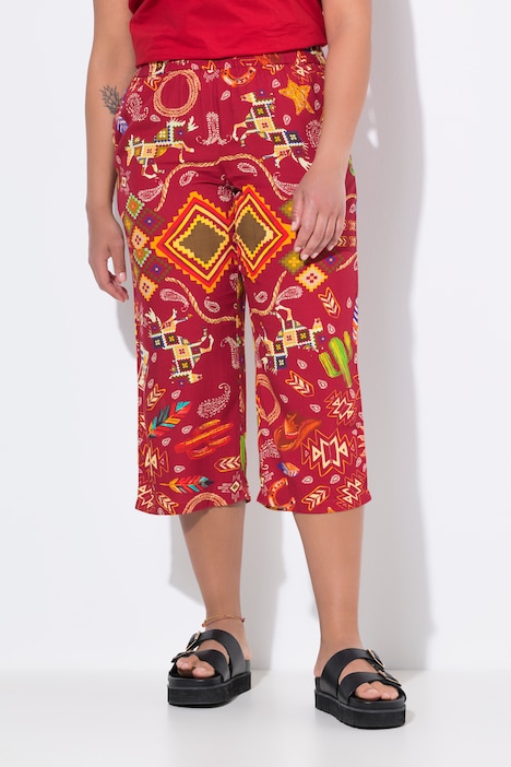 Broek, wijde rechte pijp, westernmotief