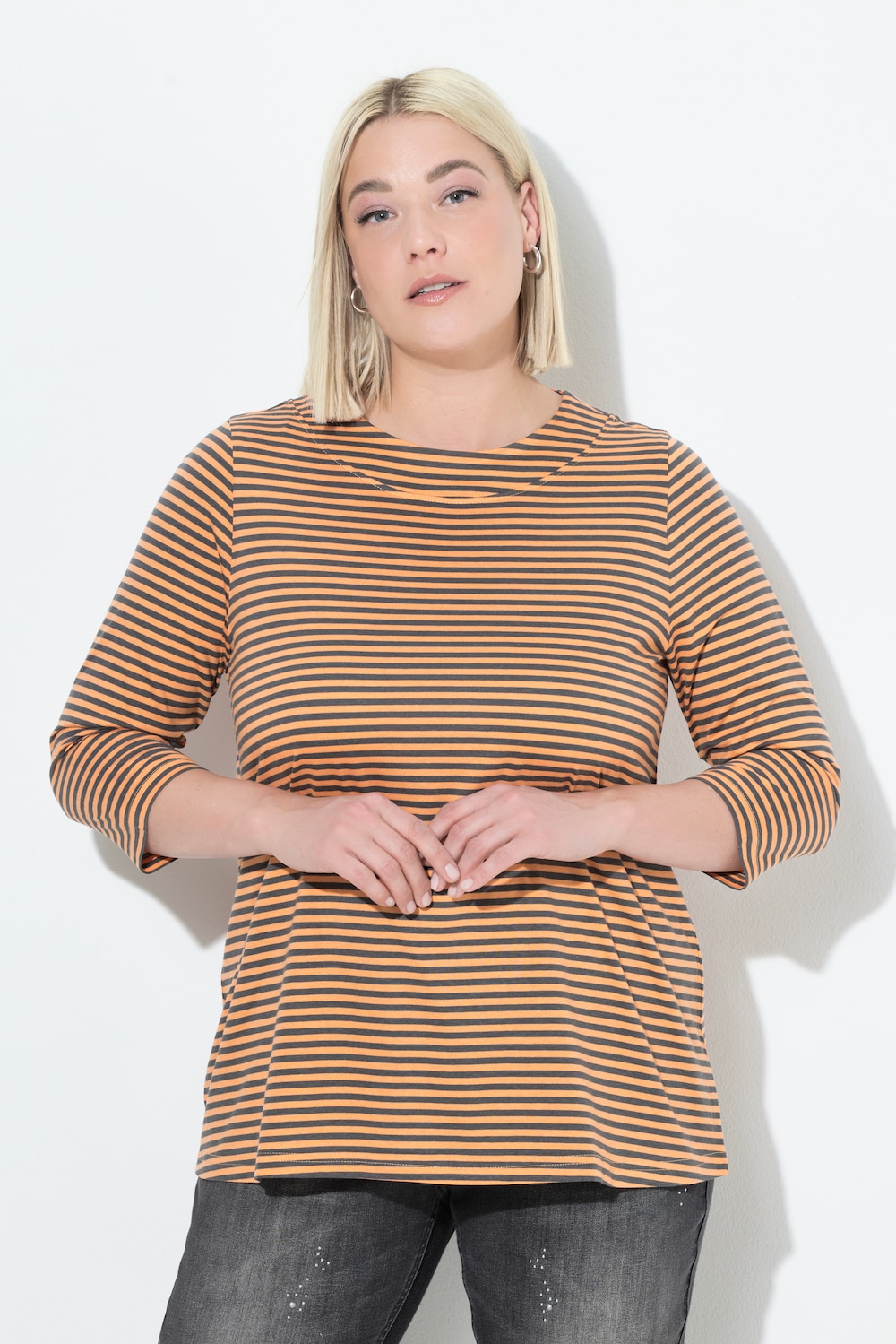 Große Größen Shirt, Damen, orange, Größe: 62/64, Baumwolle/Synthetische Fasern, Ulla Popken