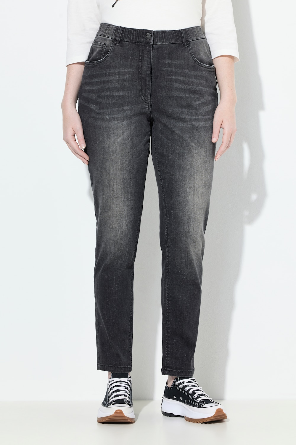 Große Größen Jeans Mia, Damen, schwarz, Größe: 62, Baumwolle, Ulla Popken