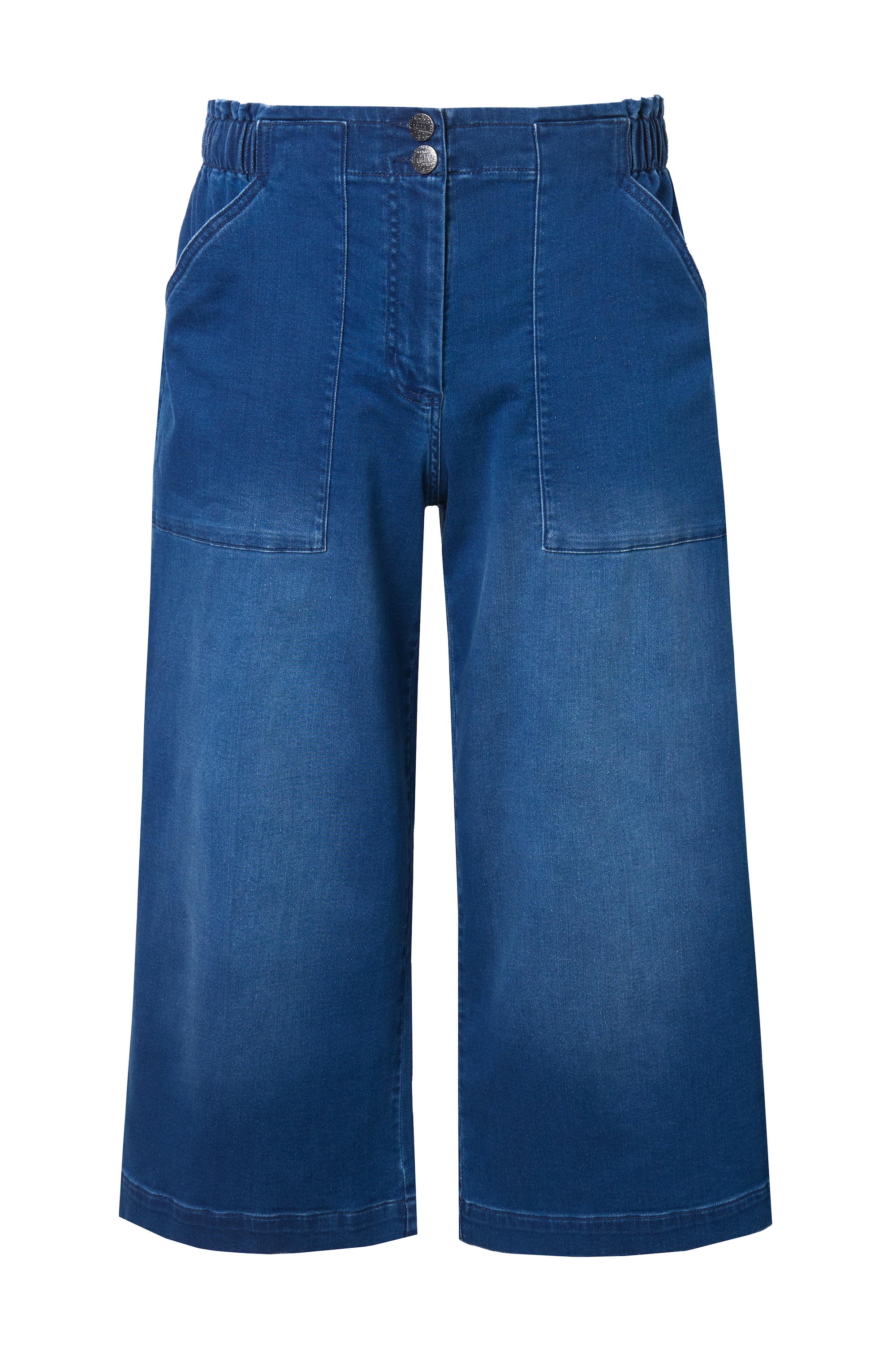 Ulla Popken Damen große Größen Jeans Culotte Rose weites Bein Komfortbund