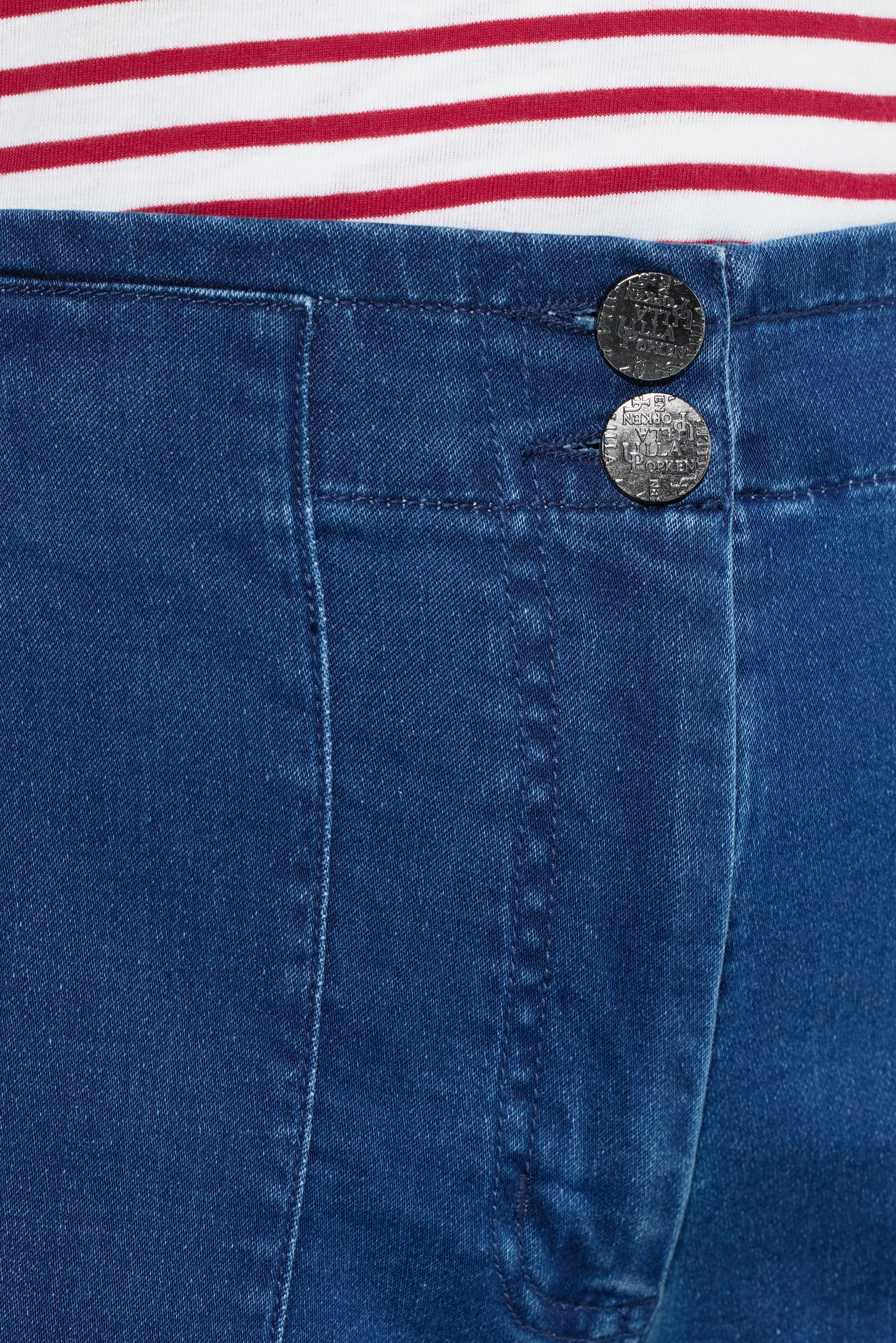 Ulla Popken Damen große Größen Jeans Culotte Rose weites Bein Komfortbund