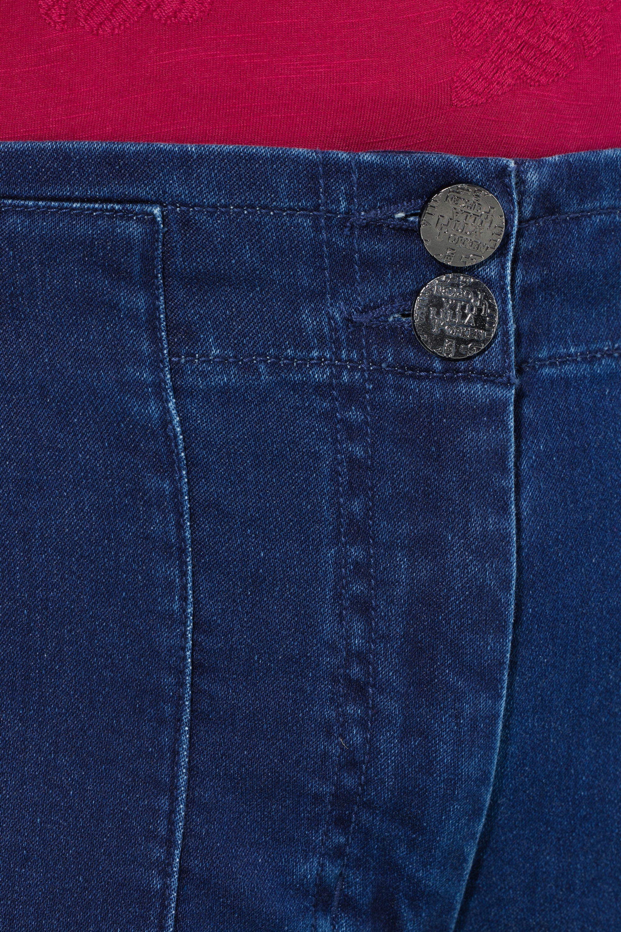 Ulla Popken Damen große Größen Jeans Culotte Rose weites Bein Komfortbund