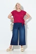 Jeans-Culotte Rose, weites Bein, Komfortbund, wadenlang