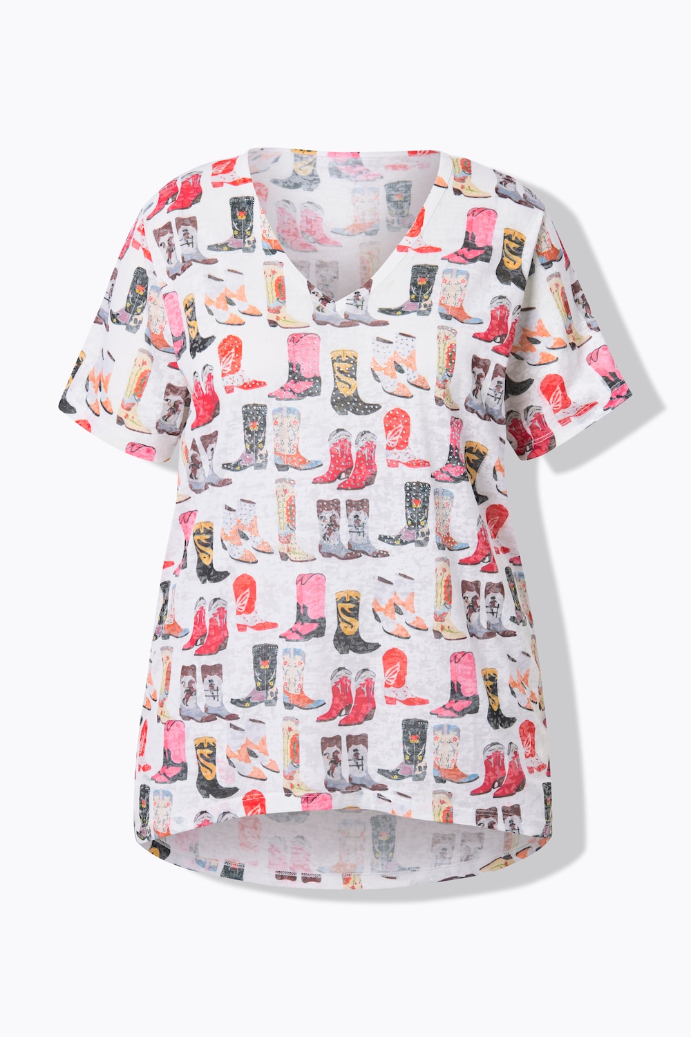 Stora storlekar T-shirt, Dam, vit, storlek: 42, Polyester/Viskos, Angel of Style