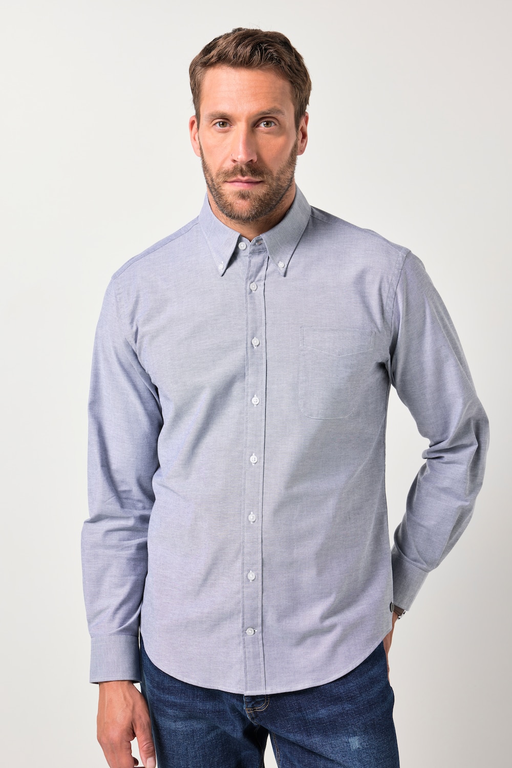 JP1880 oxfordskjorte FLEXNAMIC®, langærmet, button-down-krave, moderne pasform, op til str. 8XL
