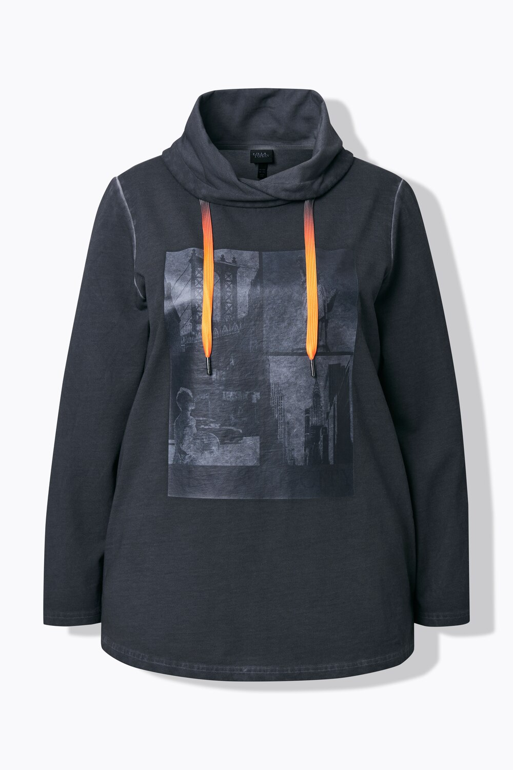 Stora storlekar Mjukiströja, Dam, grå, storlek: 42/44, Bomull/Polyester, Ulla Popken