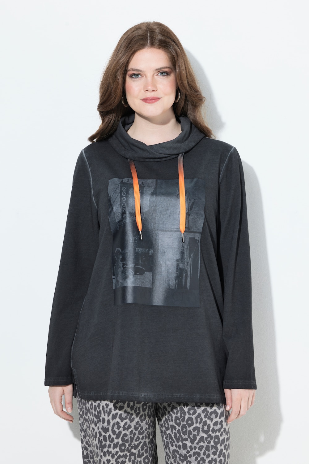 Große Größen Sweatshirt, Damen, grau, Größe: 58/60, Baumwolle/Polyester, Ulla Popken