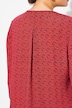 Camicia, linea ad A, inserto smock, motivo minimal a colori