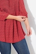 Camicia, linea ad A, inserto smock, motivo minimal a colori