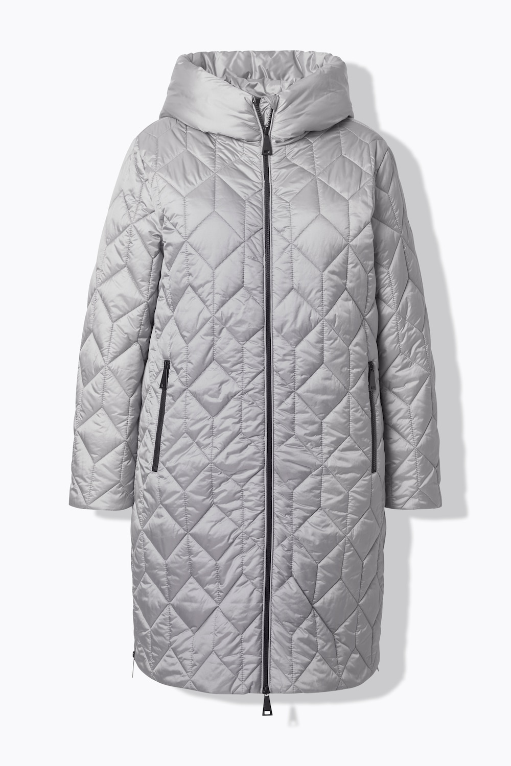 Stora storlekar HYPRAR Quiltad funktionskappa, Dam, grå, storlek: 50/52, Polyester/Syntetfibrer, Ulla Popken