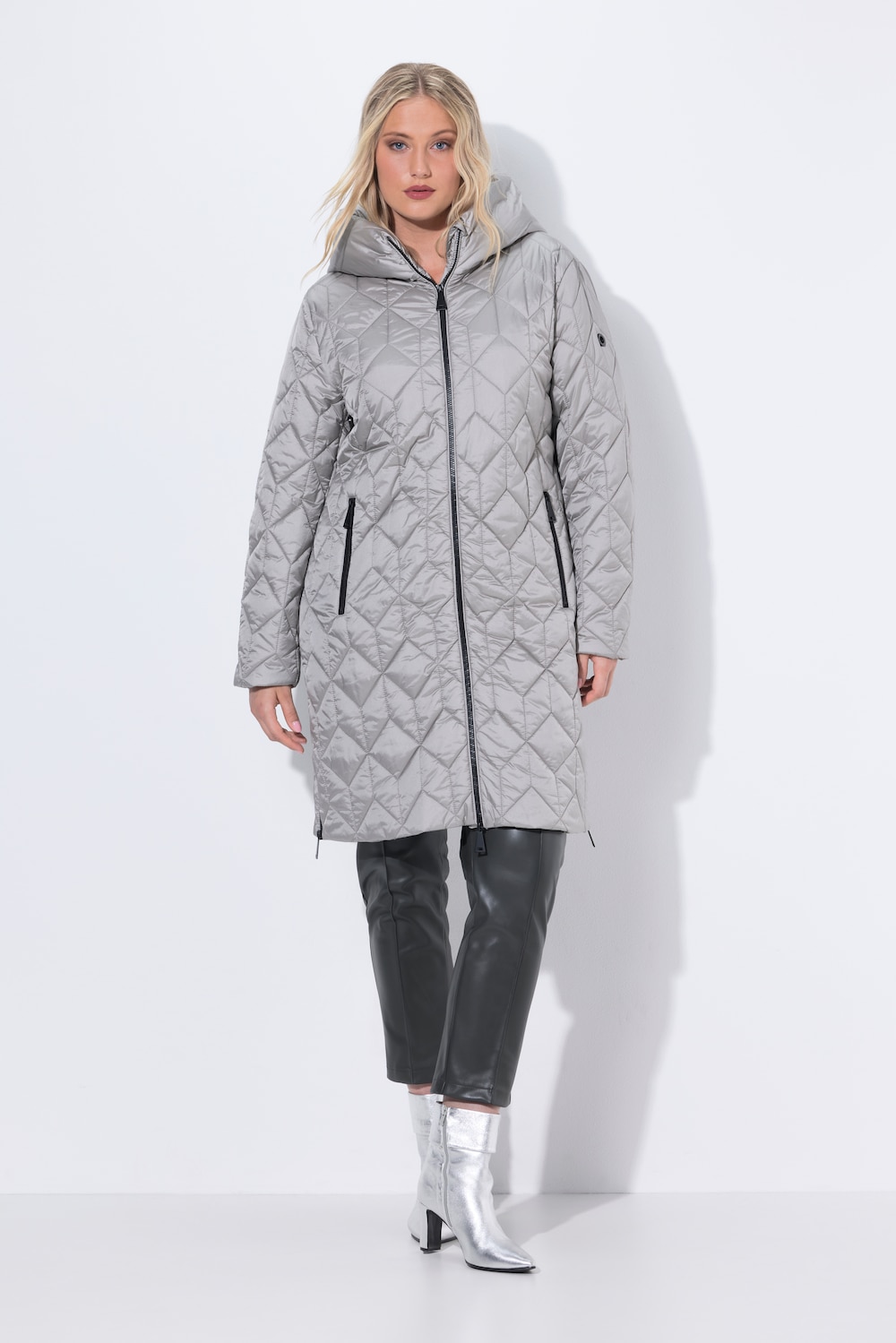 Große Größen HYPRAR Funktions-Steppmantel, Damen, grau, Größe: 54/56, Polyester/Synthetische Fasern, Ulla Popken