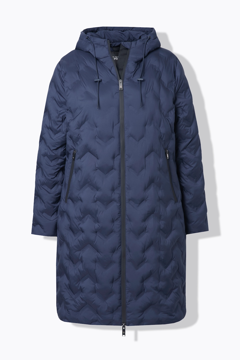 Stora storlekar HYPRAR Quiltad kappa, Dam, blå, storlek: 50/52, Polyester, Ulla Popken