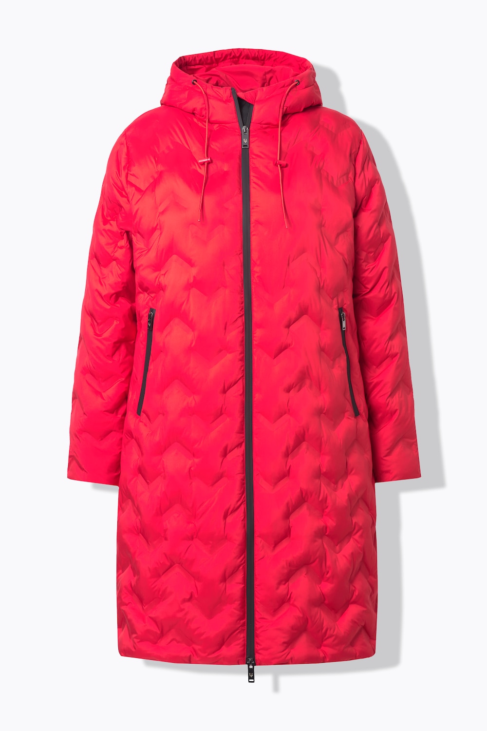 Stora storlekar HYPRAR Quiltad kappa, Dam, röd, storlek: 50/52, Polyester, Ulla Popken